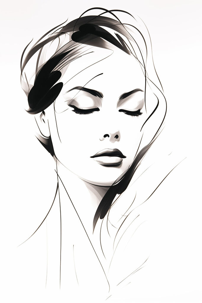 Calm beauty in soft strokes