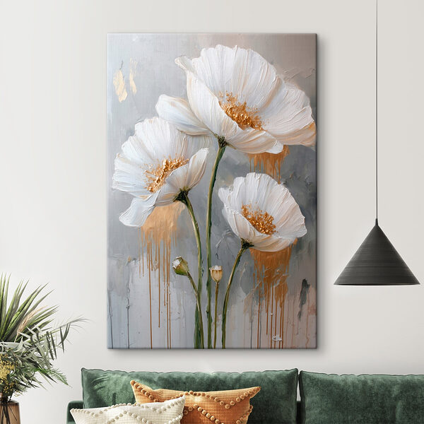 Painting of white flowers
