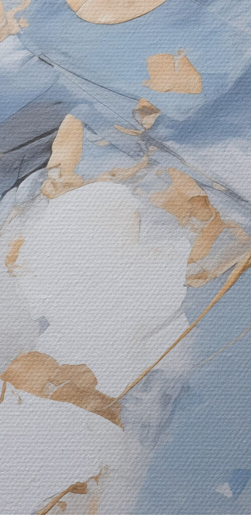 Abstract composition in calming hues