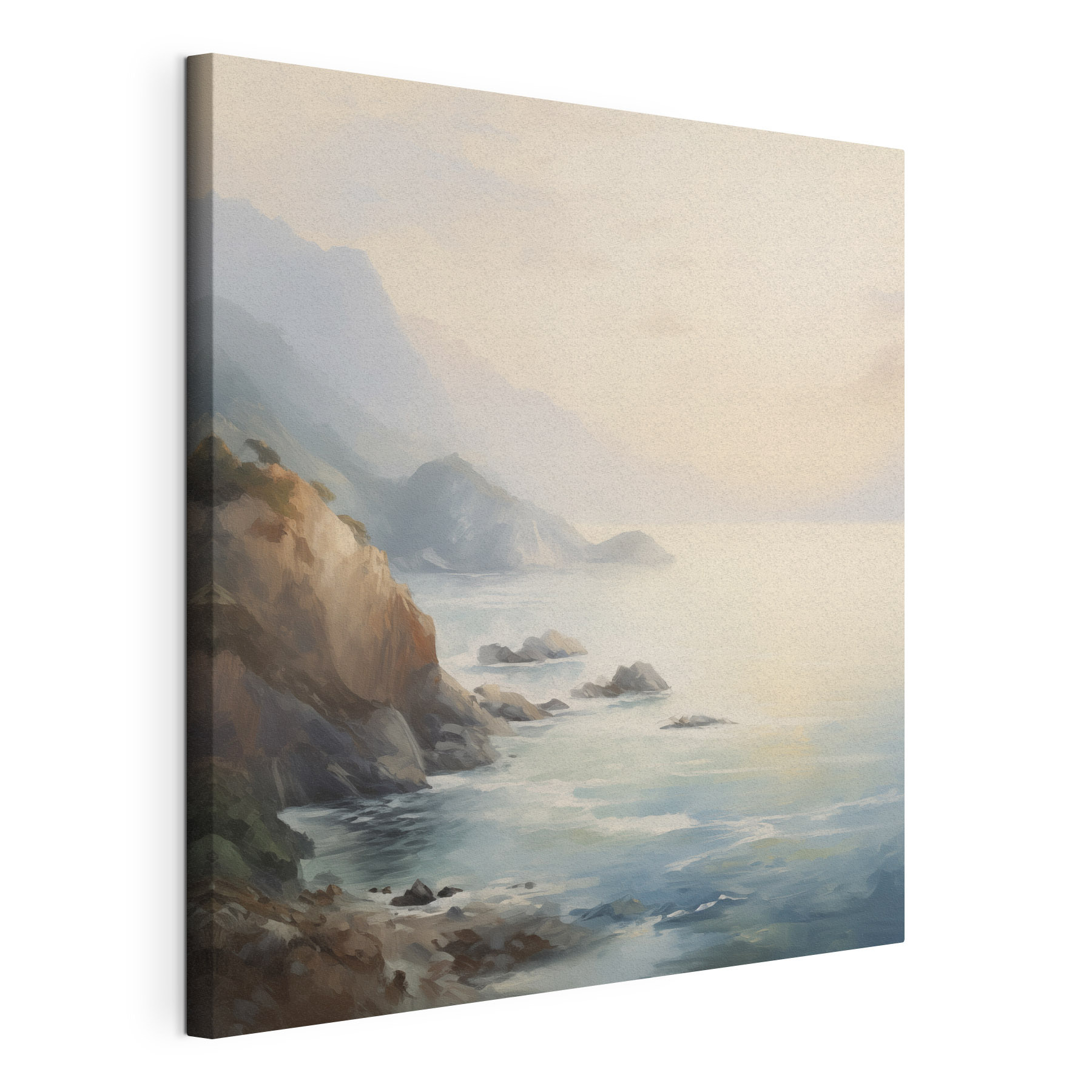 Painting of a rocky beach Painting of a rocky beach