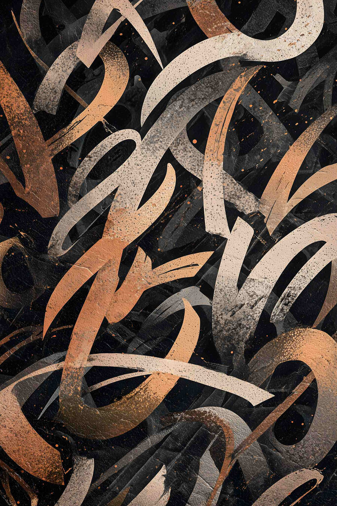 Black and orange brush strokes Black and orange brush strokes