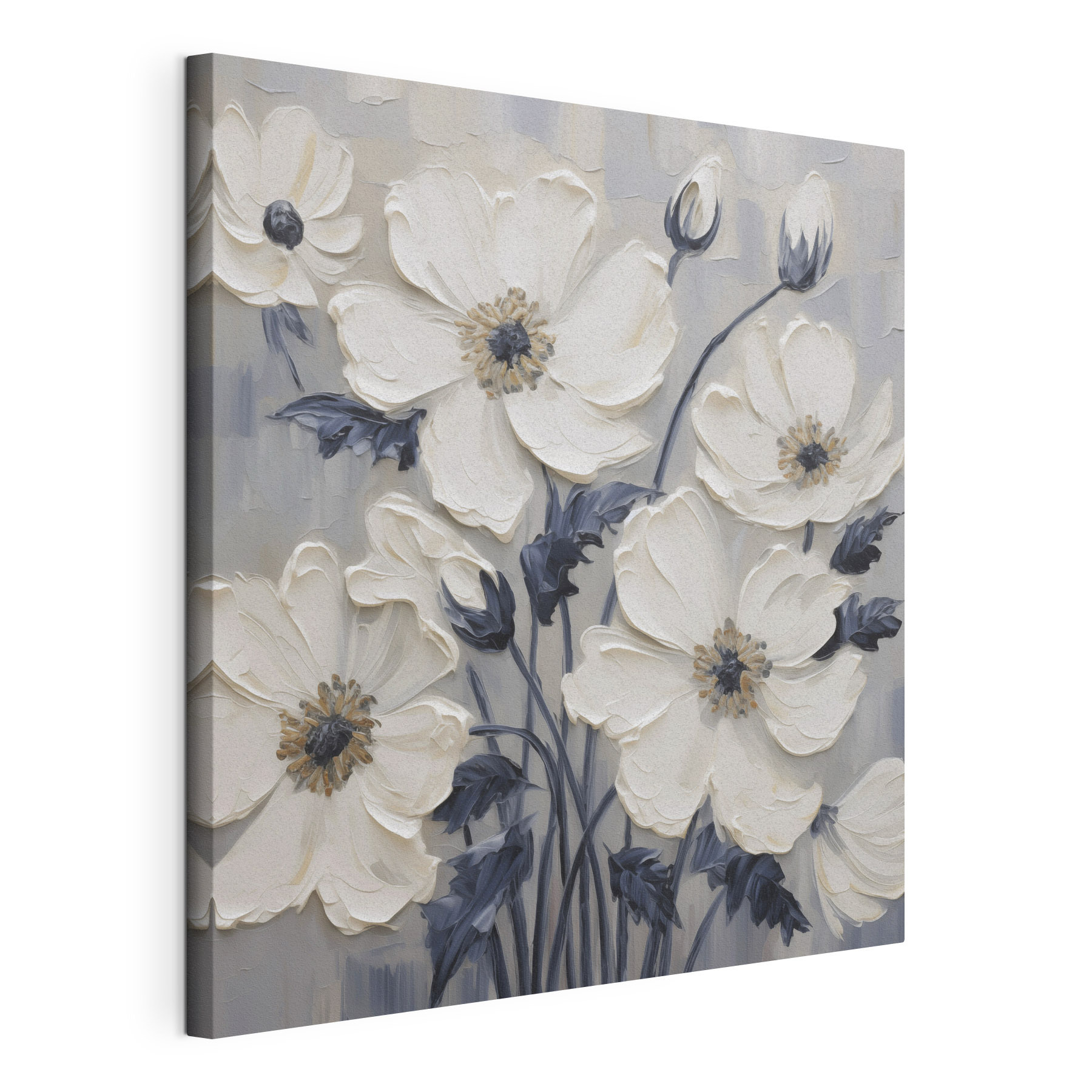 Painting of white flowers Painting of white flowers