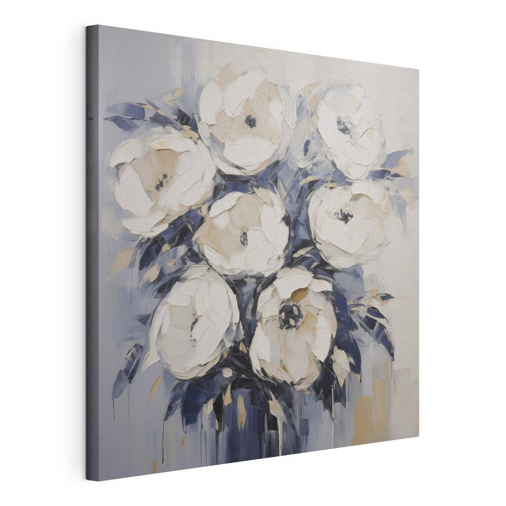 Painting of white flowers Painting of white flowers