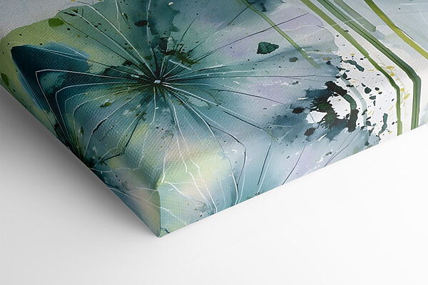 Painting of green and blue leaves Painting of green and blue leaves