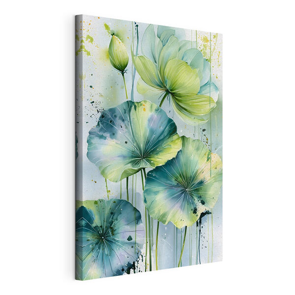 Wandbilder Gemälde mit grünen und blauen Blättern (Artikelnummer: s49562) Wandbilder Wandbilder Gemälde mit grünen und blauen Blättern (Artikelnummer: s49562)