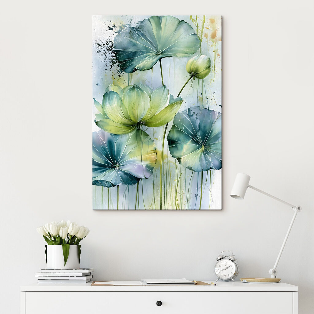 Painting of flowers and leaves Painting of flowers and leaves