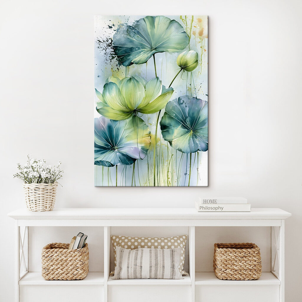 Painting of flowers and leaves Painting of flowers and leaves