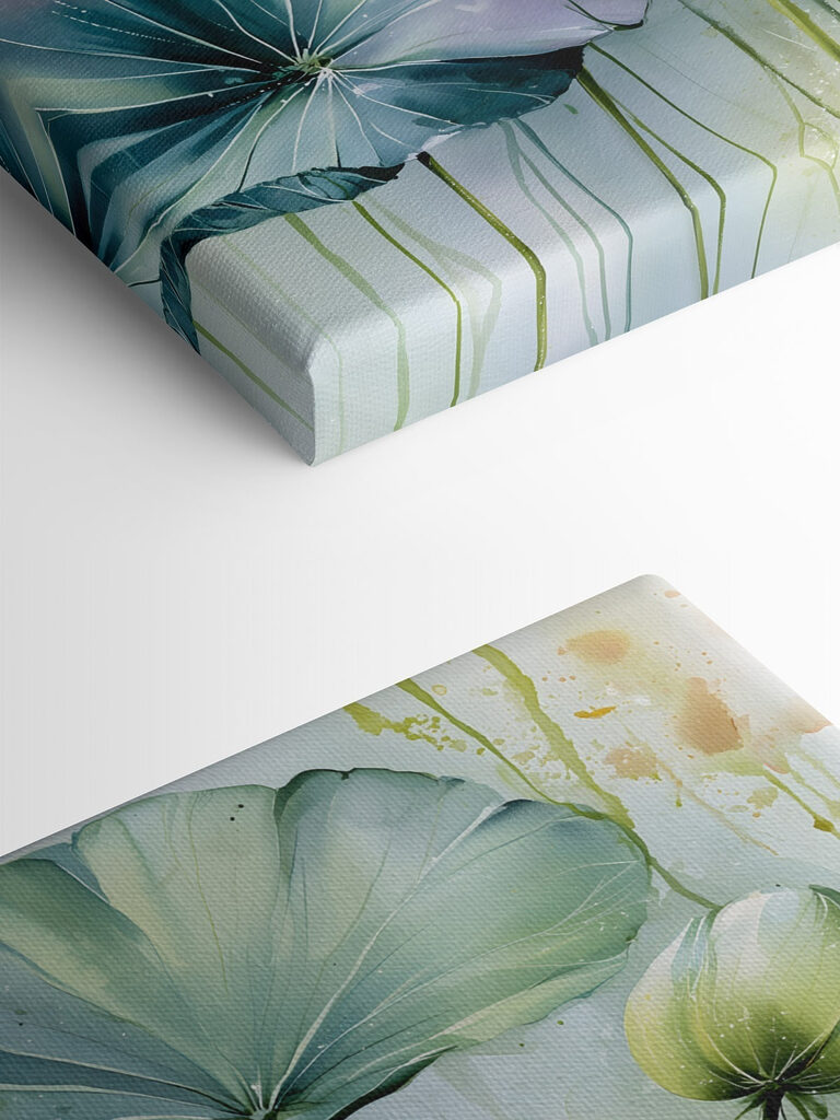 Painting of flowers and leaves Painting of flowers and leaves