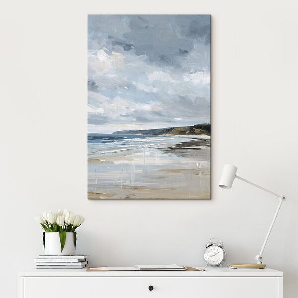 Beach with a body of water and hills Beach with a body of water and hills