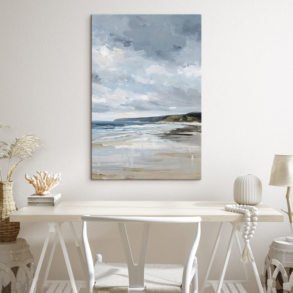 Beach with a body of water and hills Beach with a body of water and hills