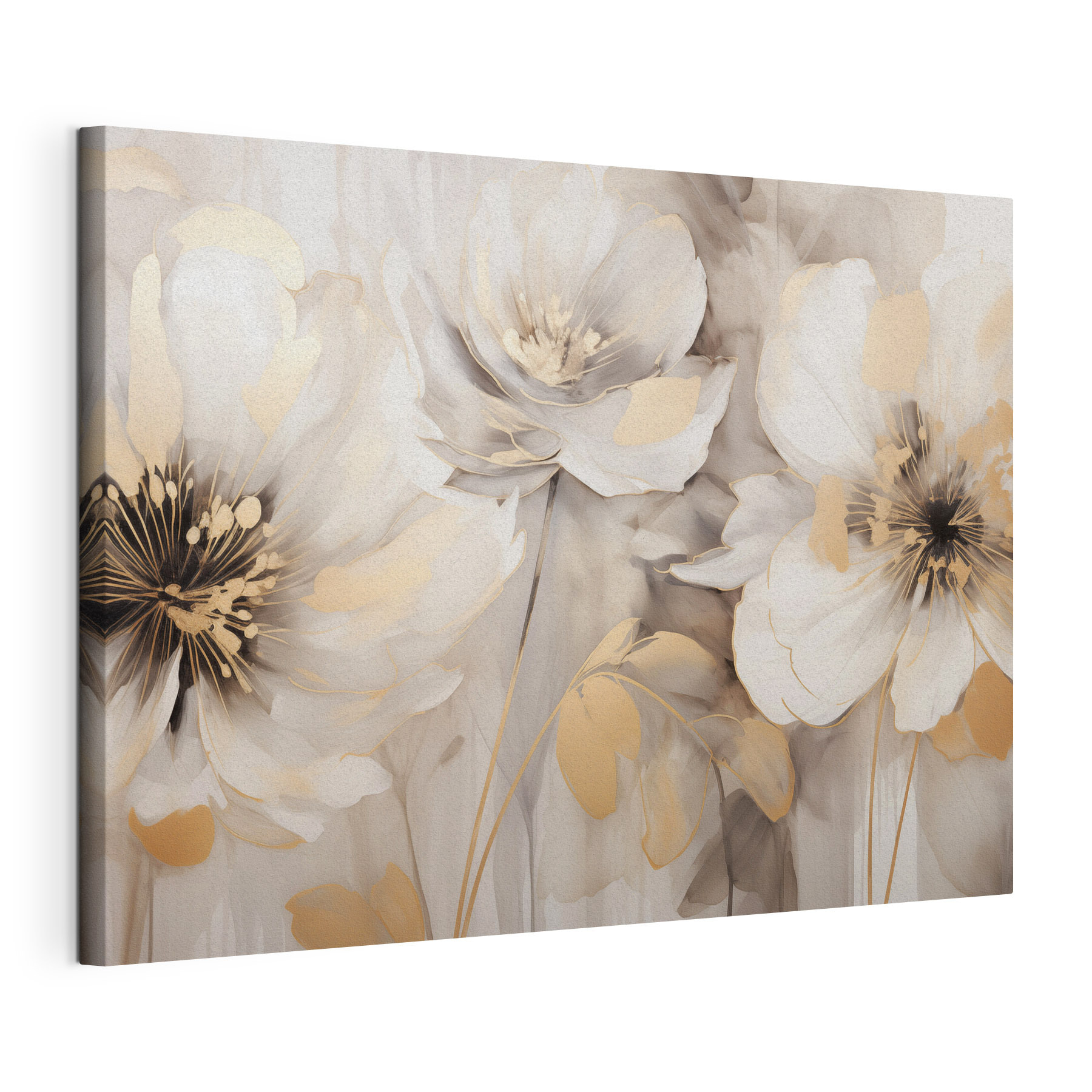 Painting of flowers on a wall Painting of flowers on a wall