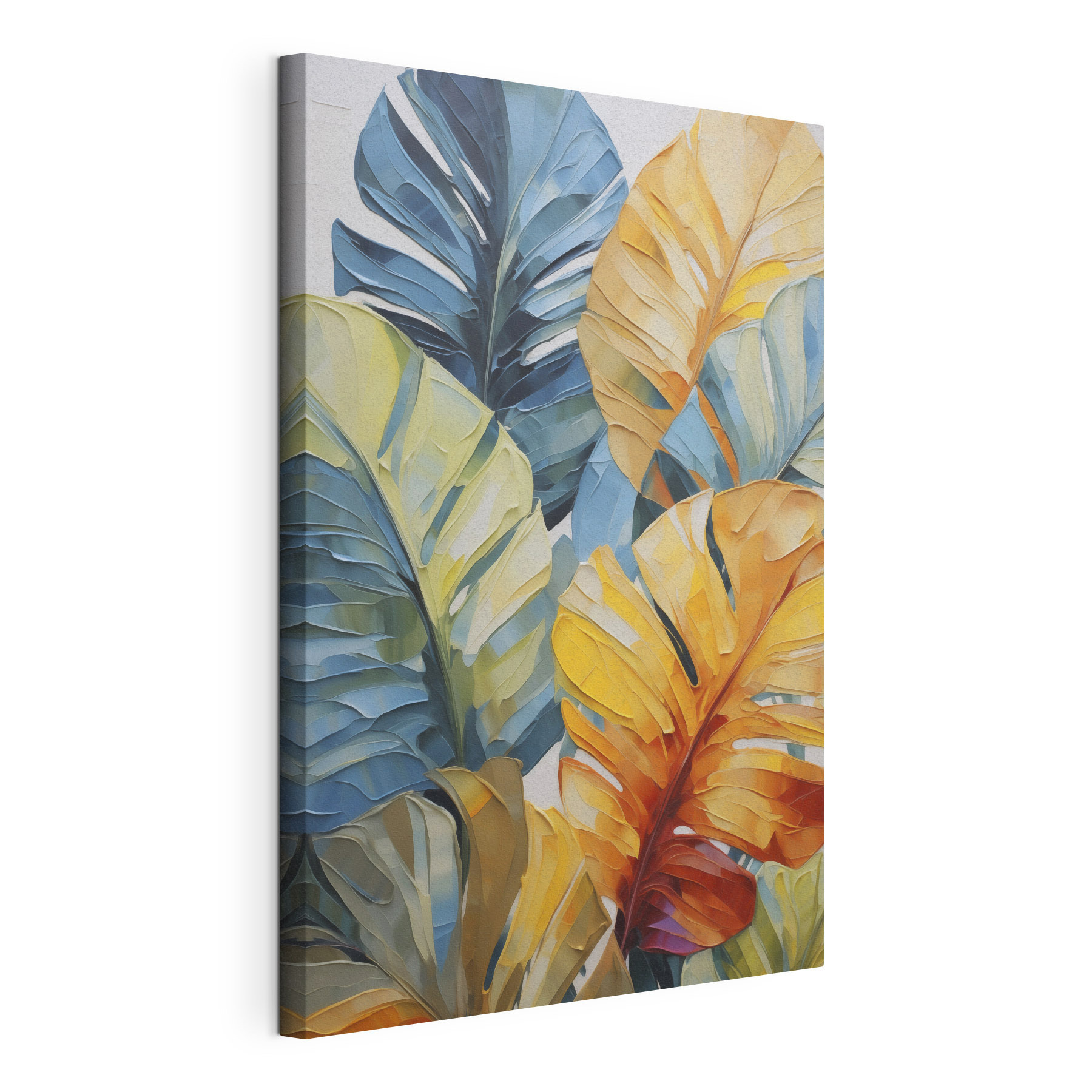 Painting of leaves on a wall Painting of leaves on a wall