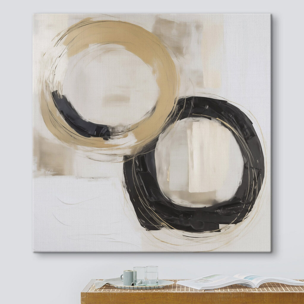 Painting of circles and lines