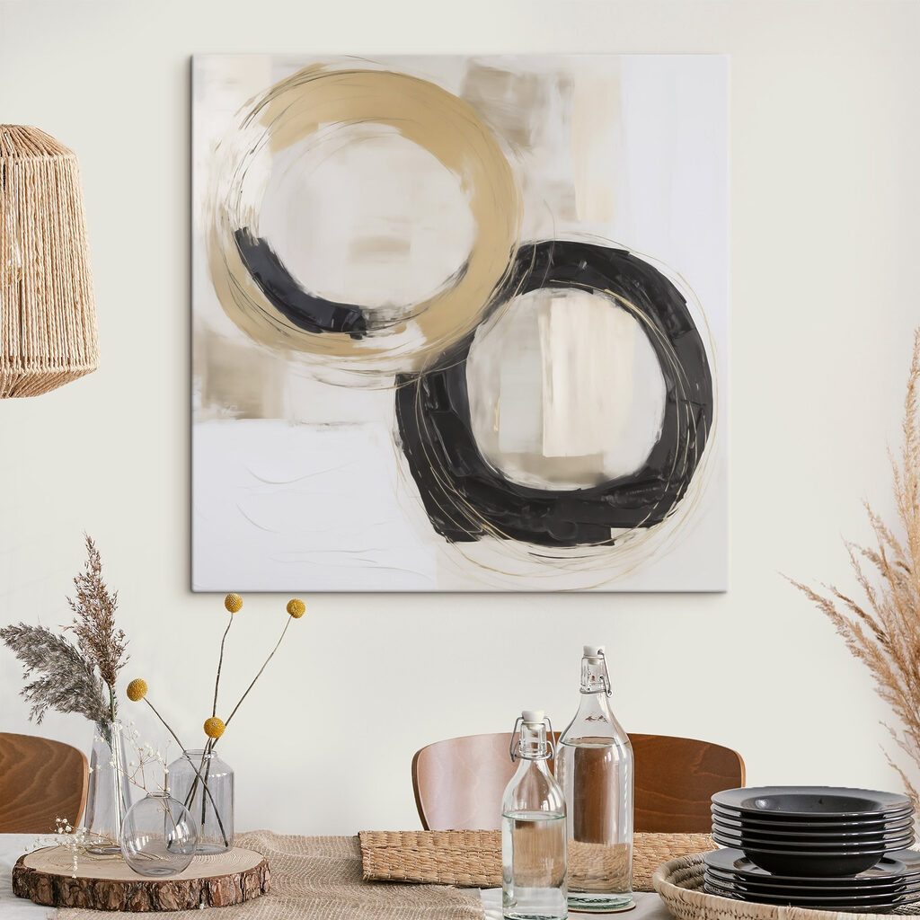 Painting of circles and lines