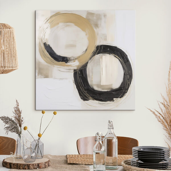 Painting of circles and lines