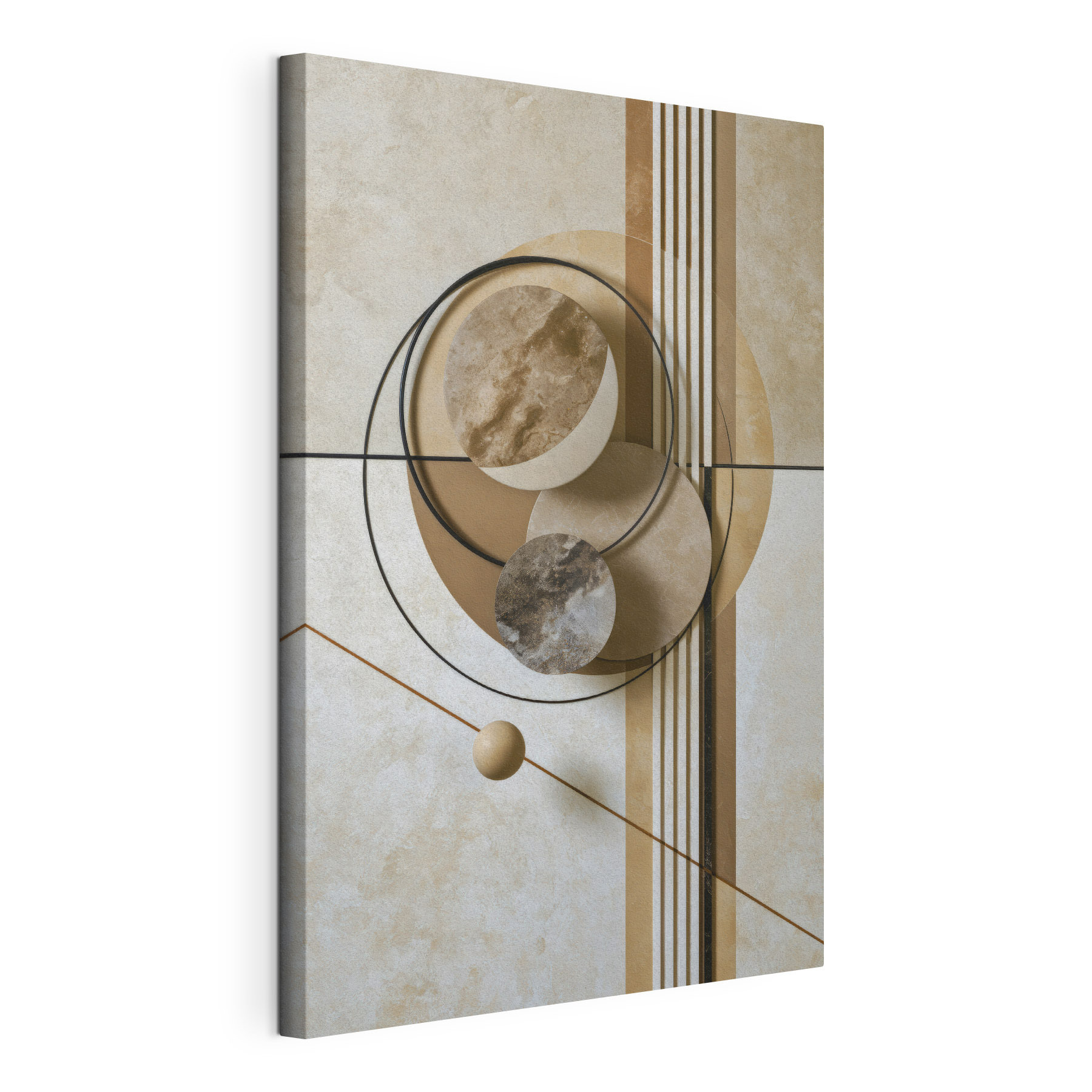 - Abstract shapes in neutral colors