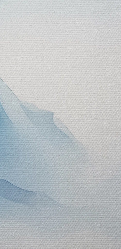 Watercolor of a mountain range