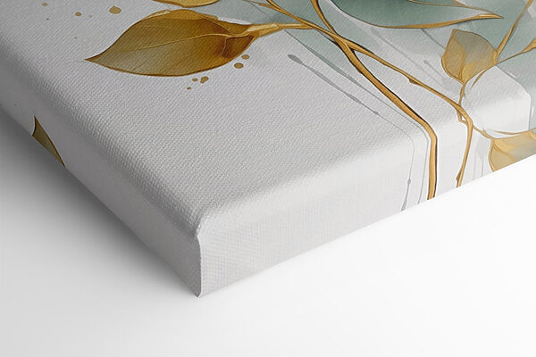 Painting of leaves on a white background Painting of leaves on a white background