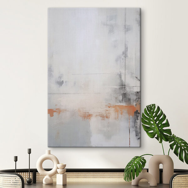 White and orange painting