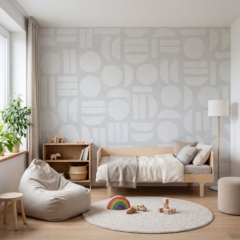 Weißer Hintergrund mit geometrischen Formen Weißer Hintergrund mit geometrischen Formen