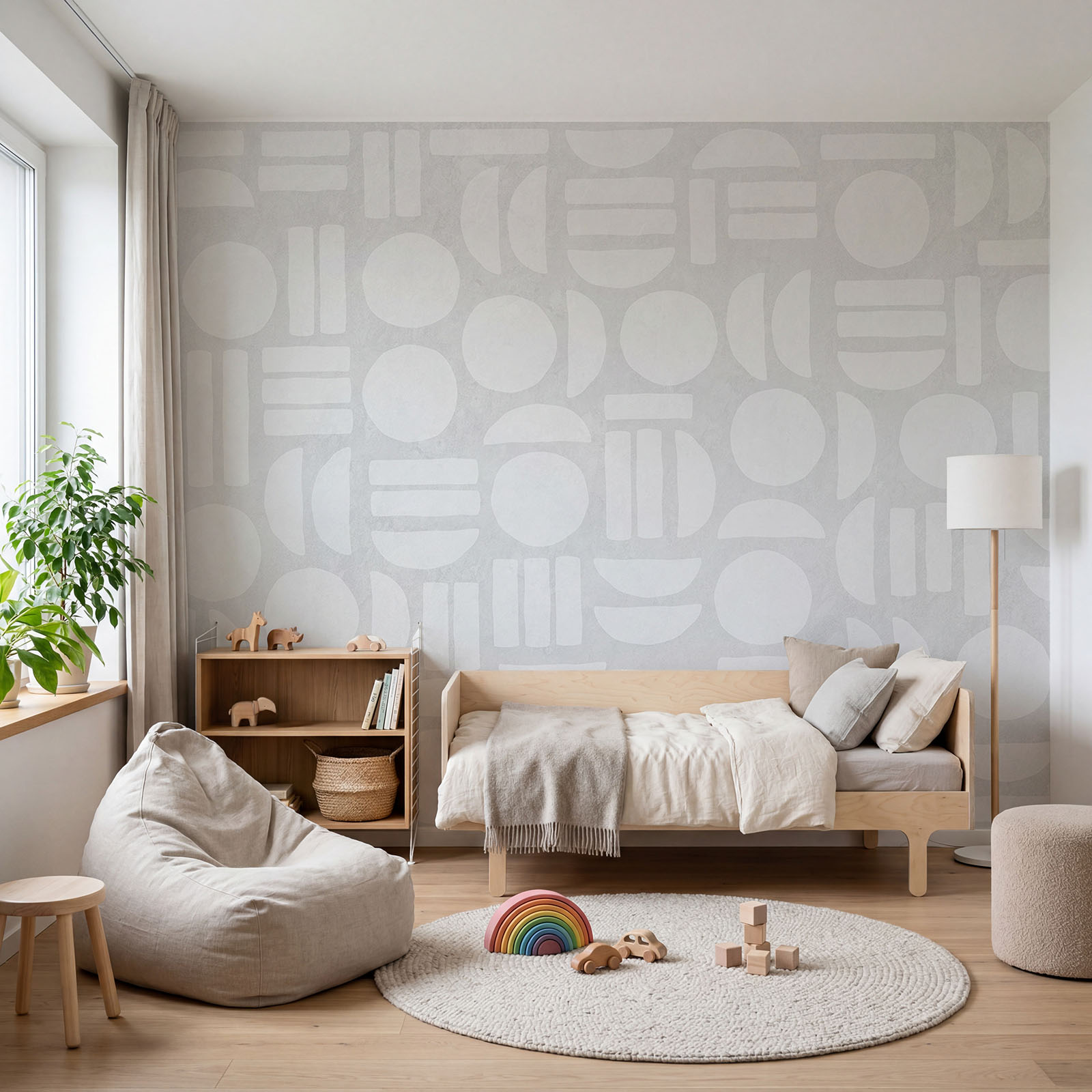Weißer Hintergrund mit geometrischen Formen Weißer Hintergrund mit geometrischen Formen