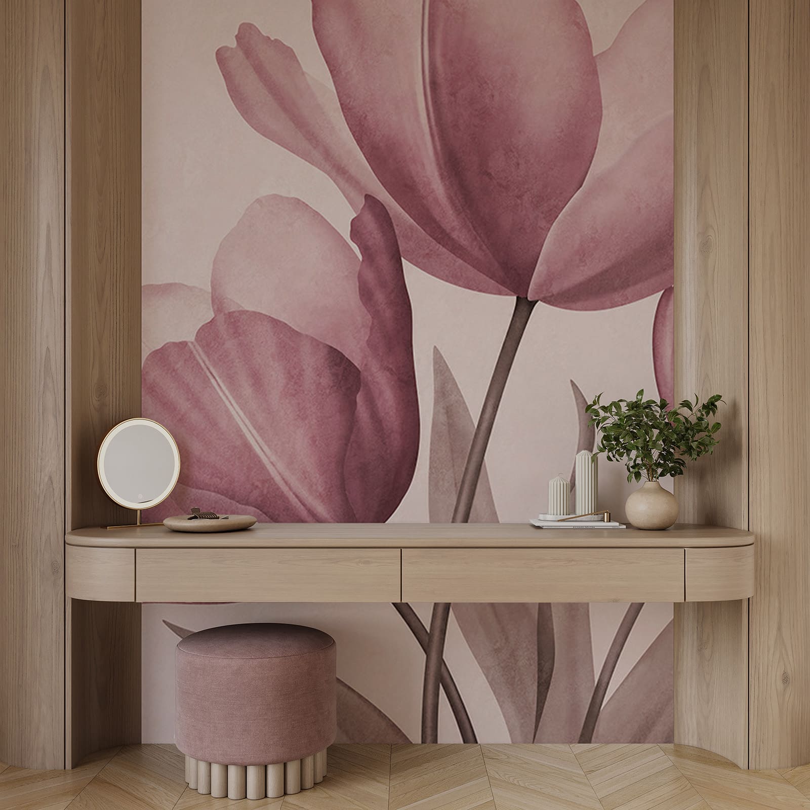 Elegante Tulpen in zarten Pastelltönen