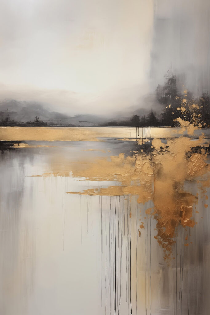Serene landscape with artistic flair