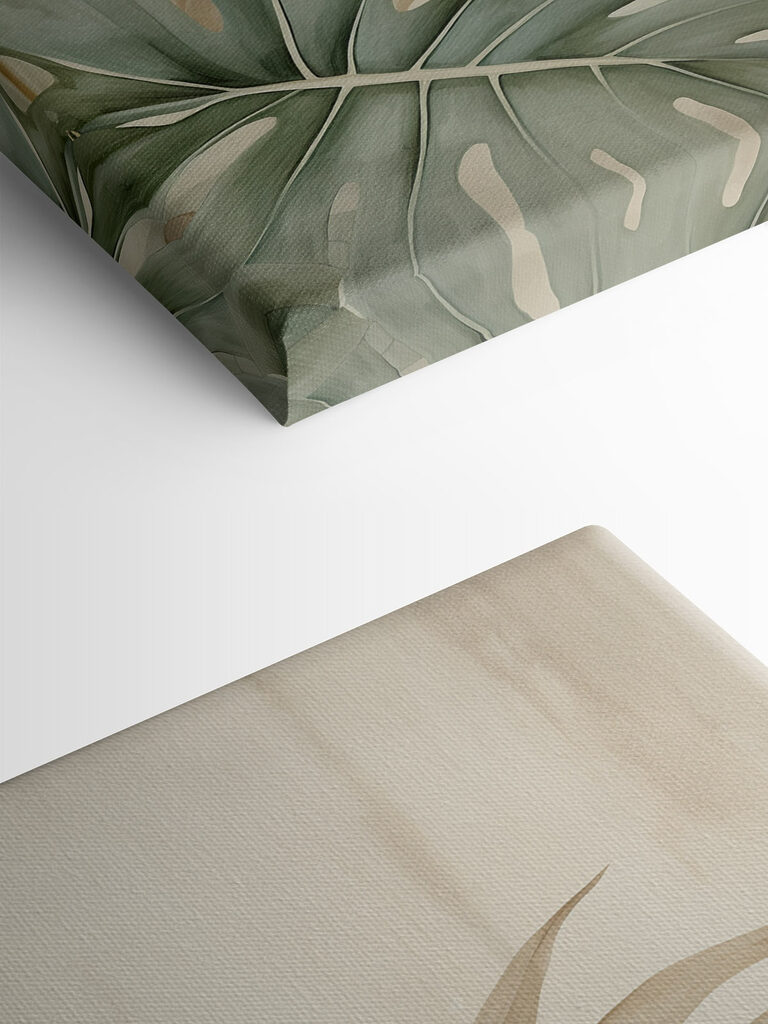 Lush foliage in soft pastel hues Lush foliage in soft pastel hues