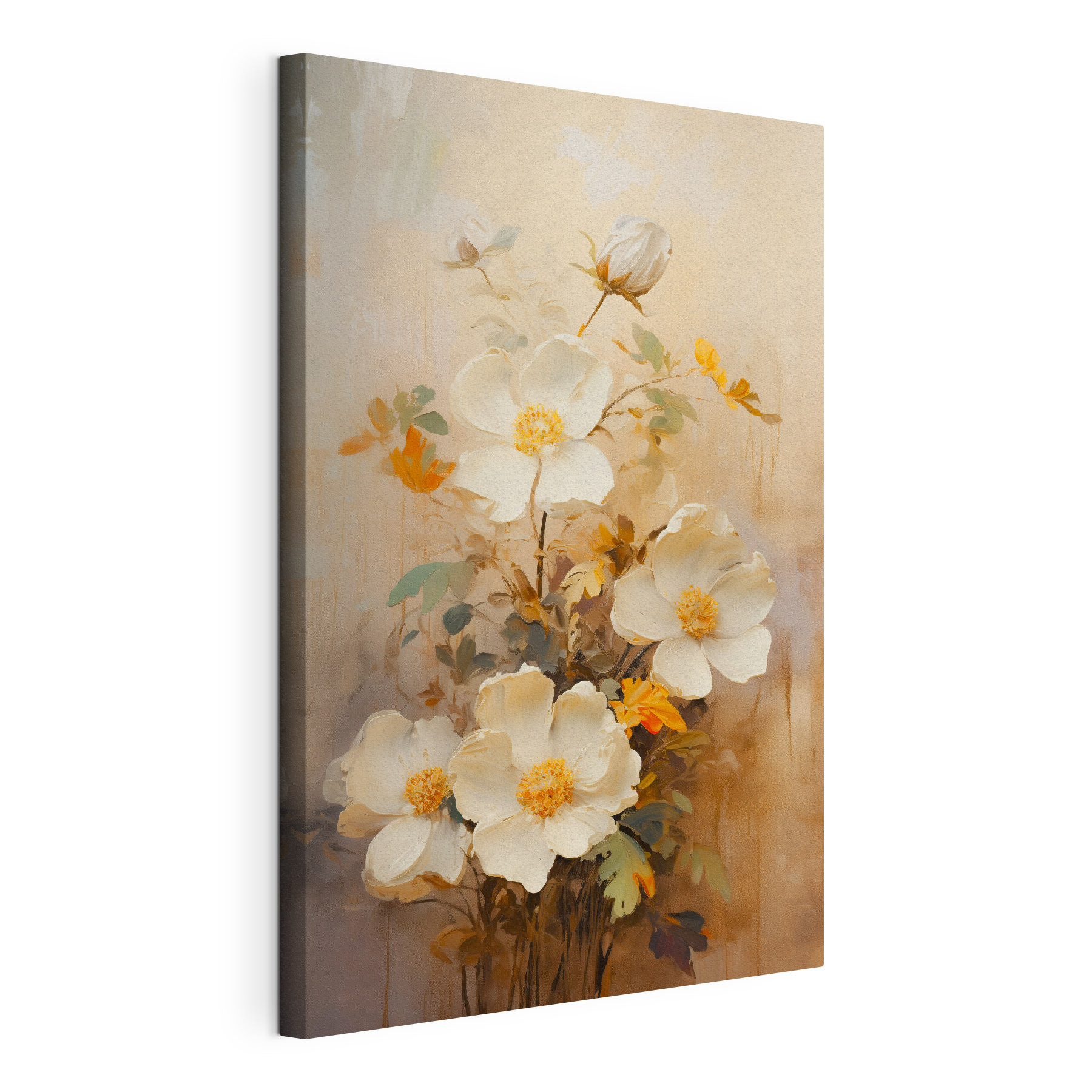 Painting of white flowers