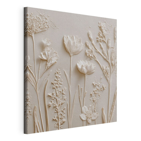 Kunst mit weißen Blumen und Pflanzen Wandbilder Kunst mit weißen Blumen und Pflanzen