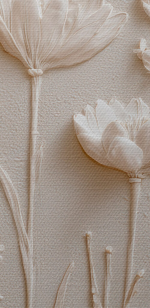 White flower and plant art White flower and plant art