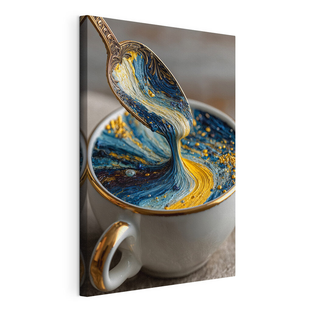Spoon in a cup of liquid Spoon in a cup of liquid