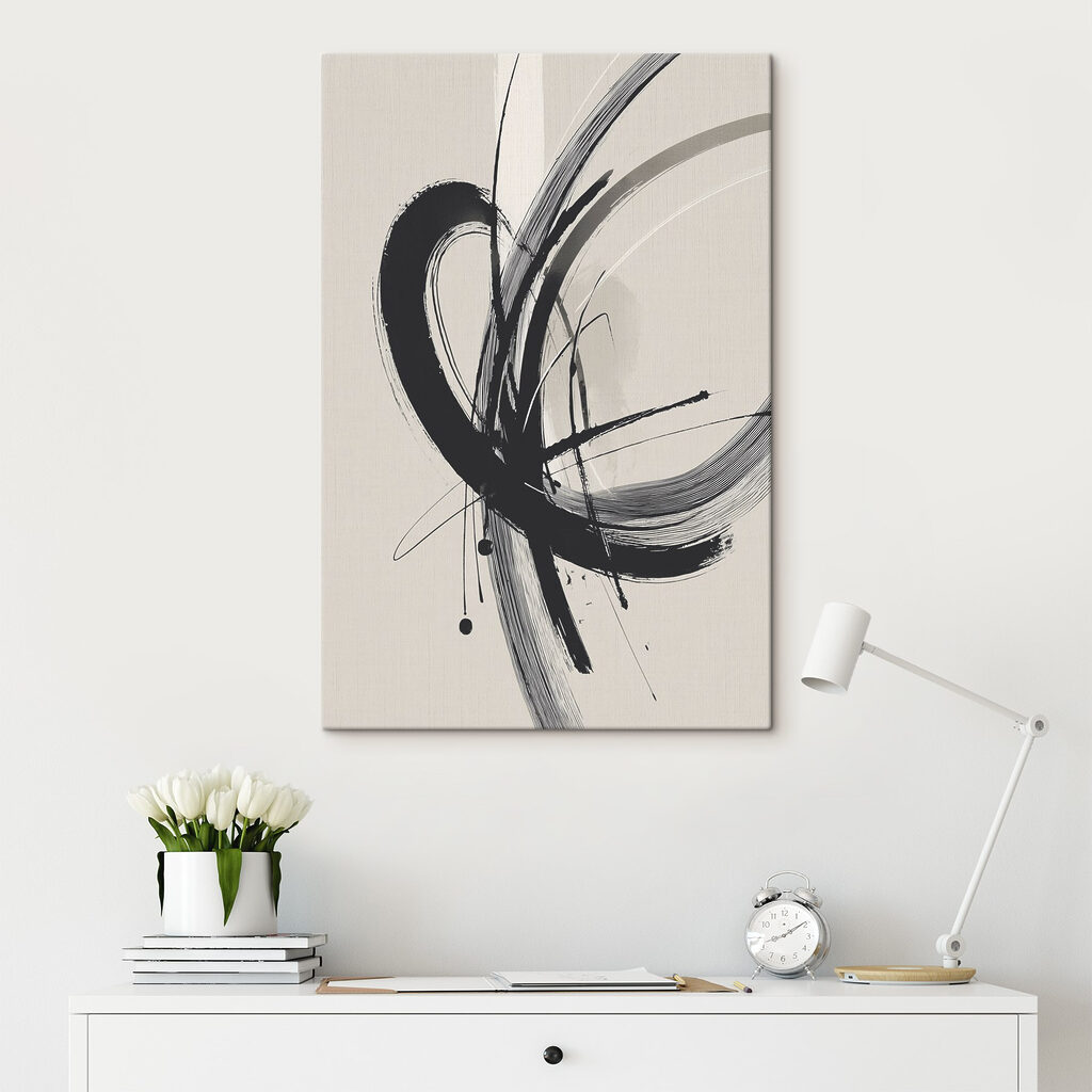 Black and white image of a swirl