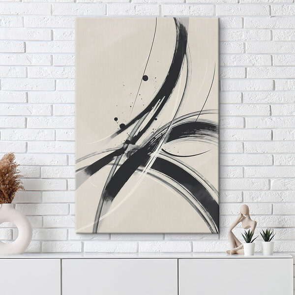 Black and white image of a swirly design
