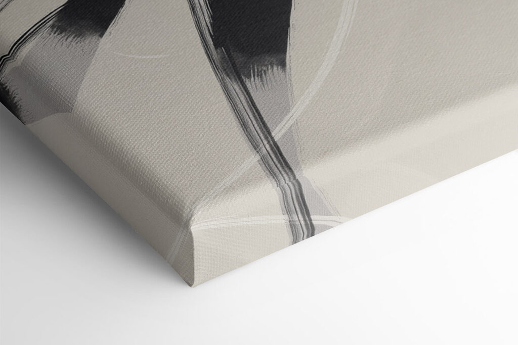 Black and white image of a swirly design