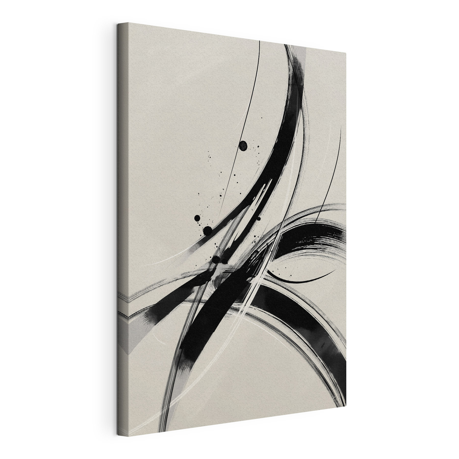 Black and white image of a swirly design