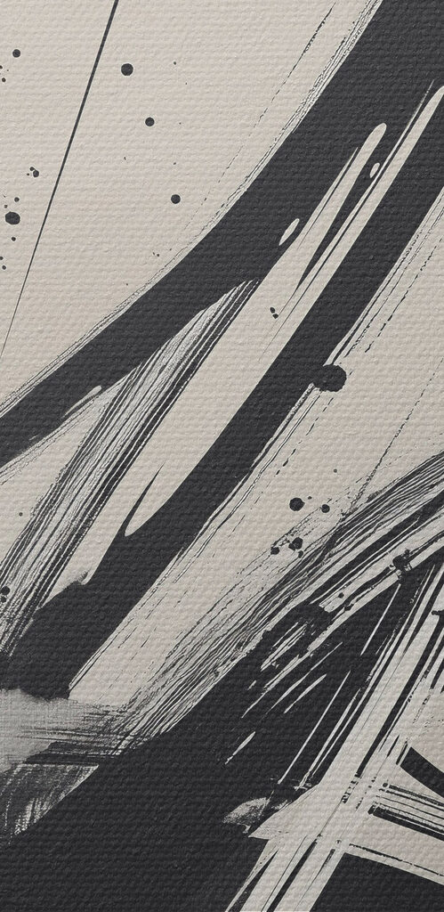Black and white image of a swirly design