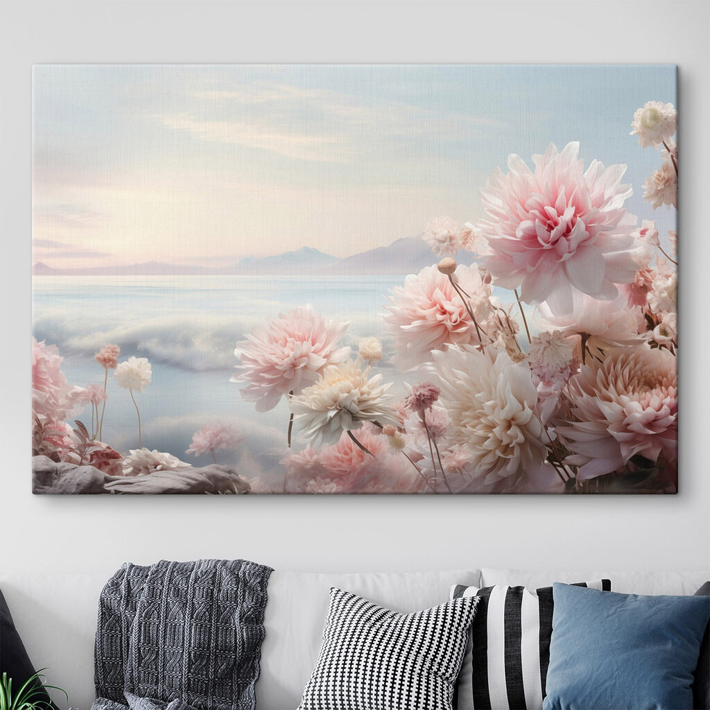Group of flowers on a cliff