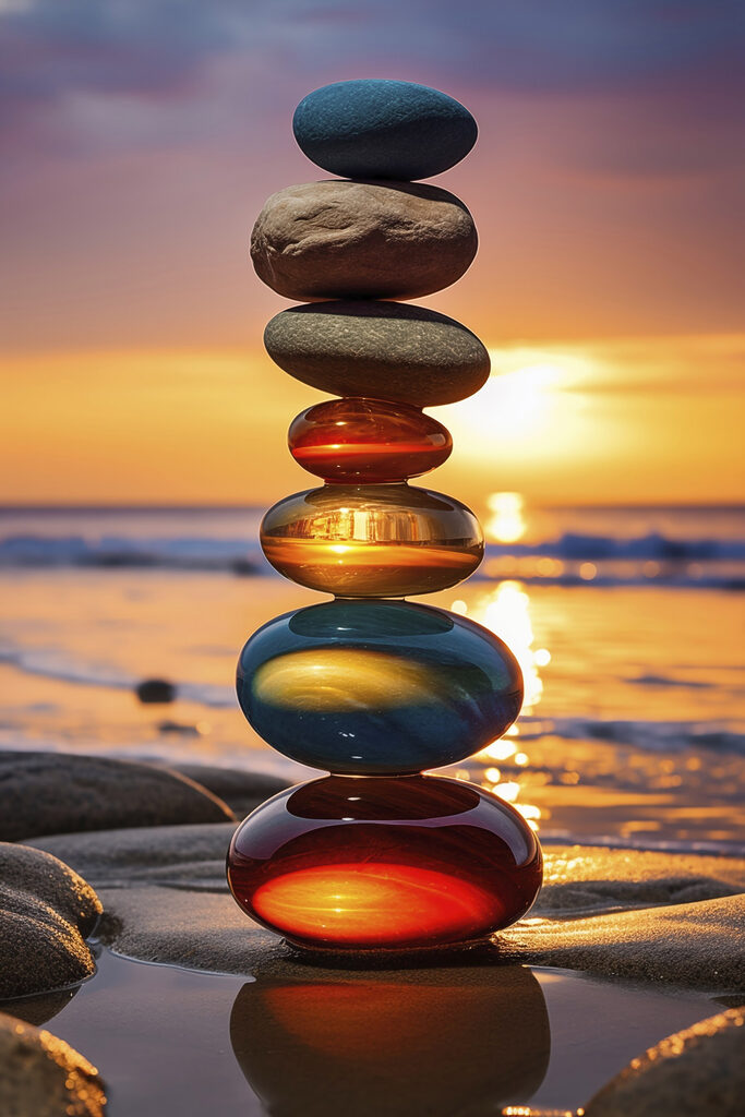 Stack of rocks on a beach Stack of rocks on a beach