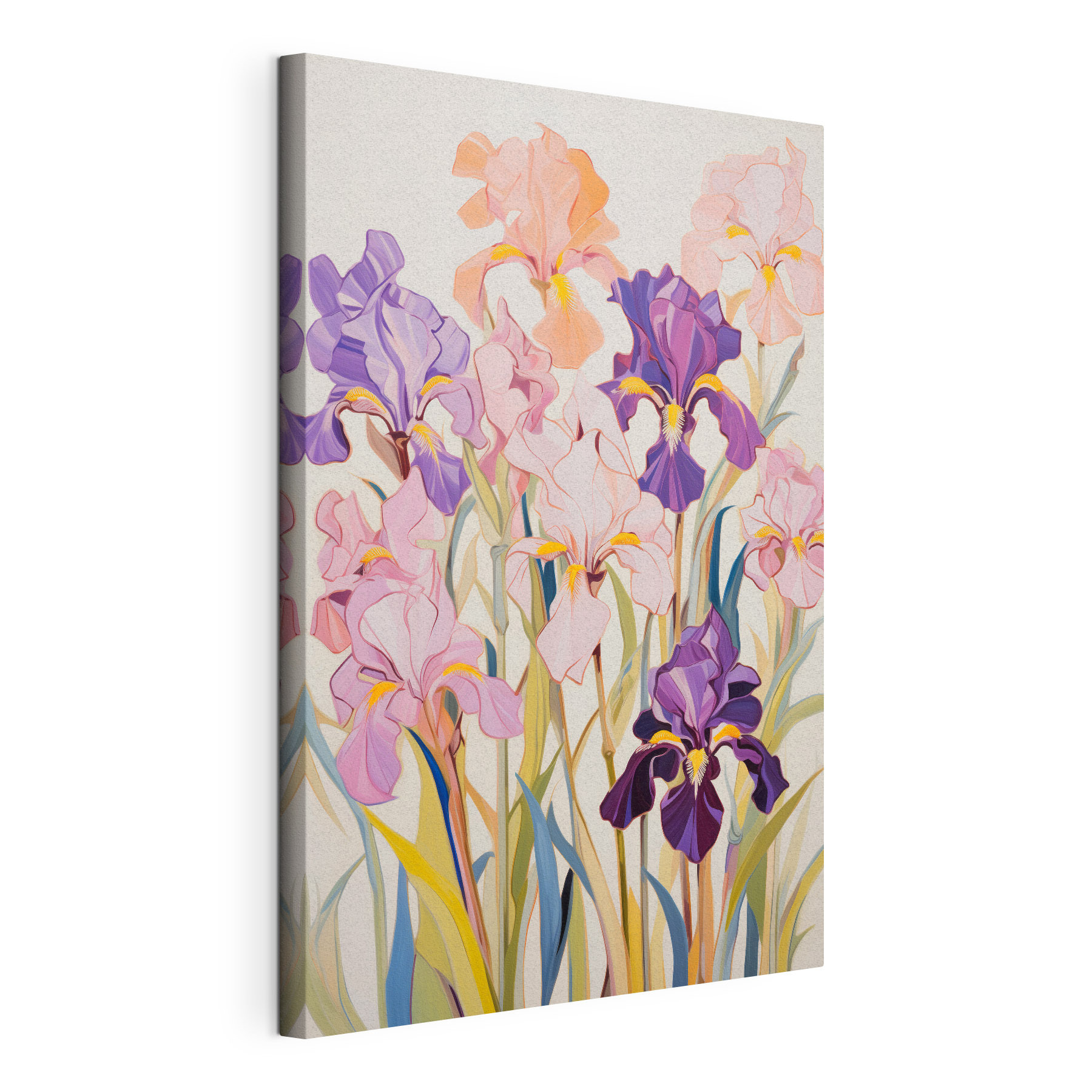 Painting of flowers on a white background