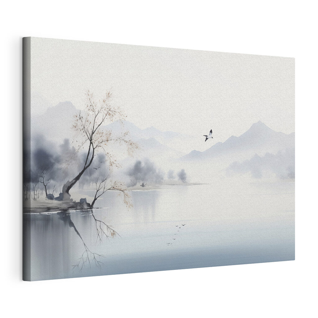 Bird flying over a lake Bird flying over a lake