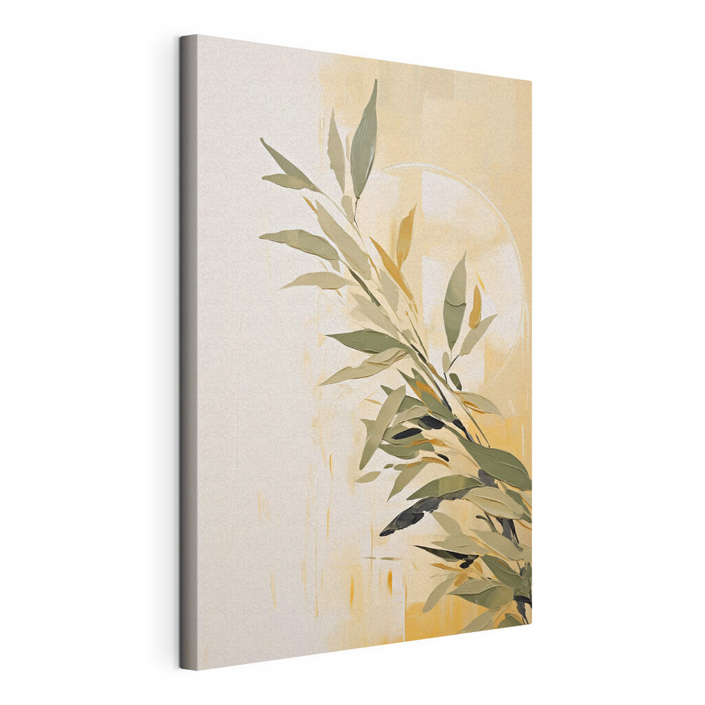 Painting of a branch with leaves