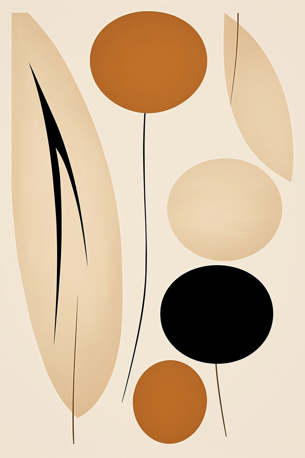 Playful shapes in warm tones