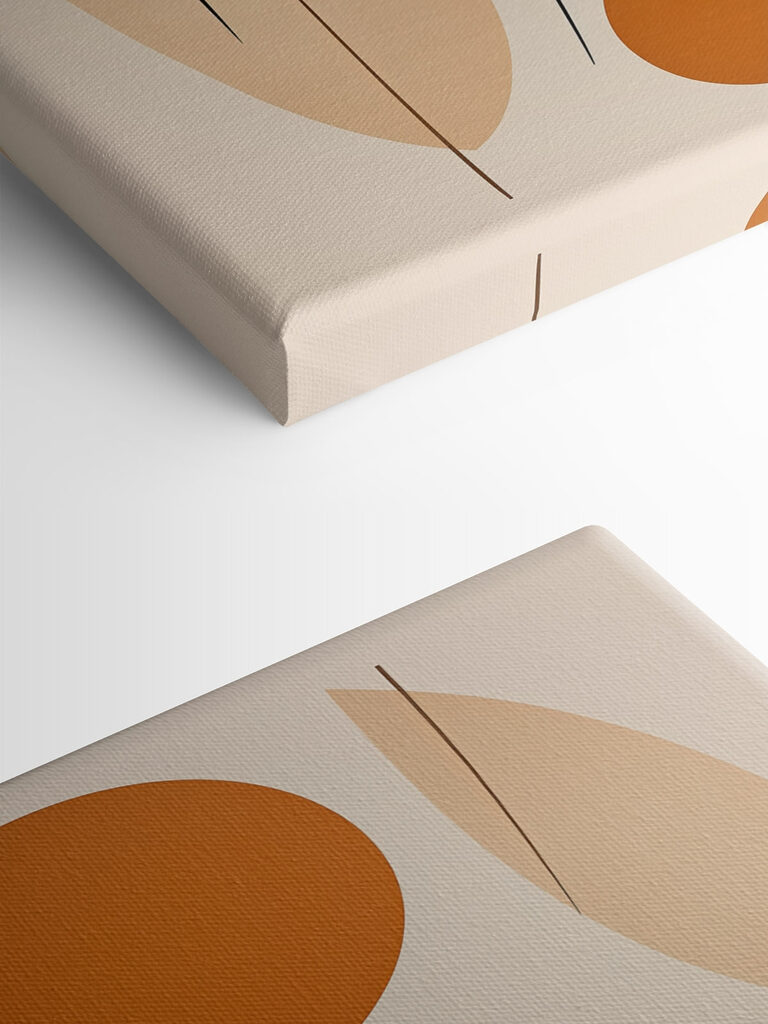 Playful shapes in warm tones