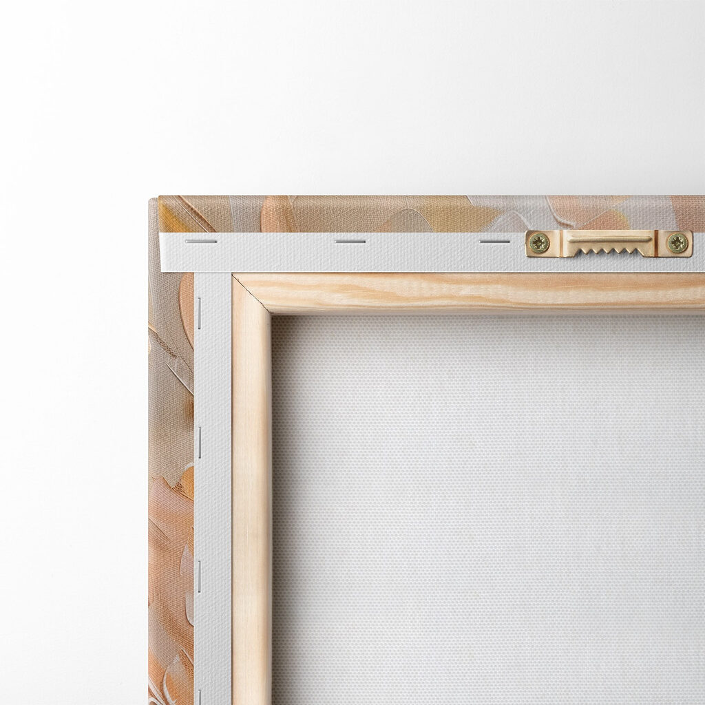 Painting of flowers on a white surface