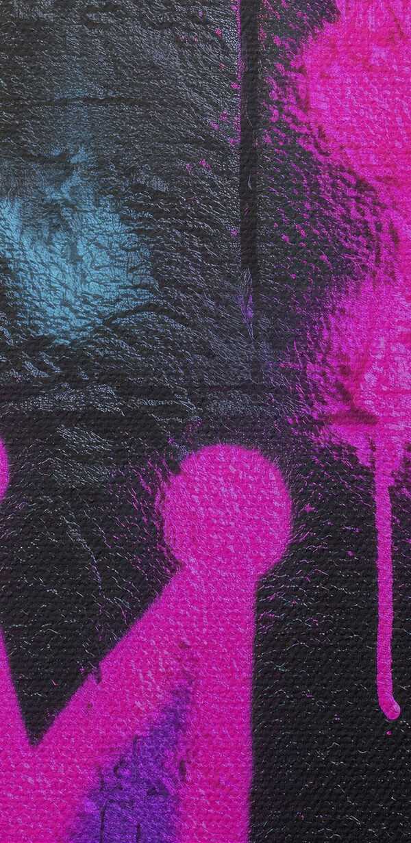 Wall with graffiti on it