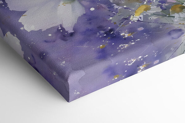 Painting of flowers in a purple background