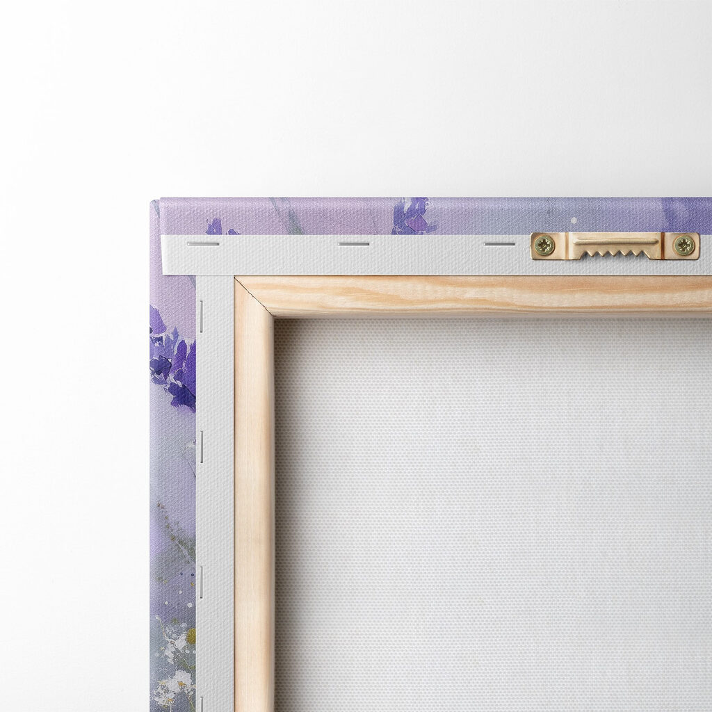 Painting of flowers in a purple background
