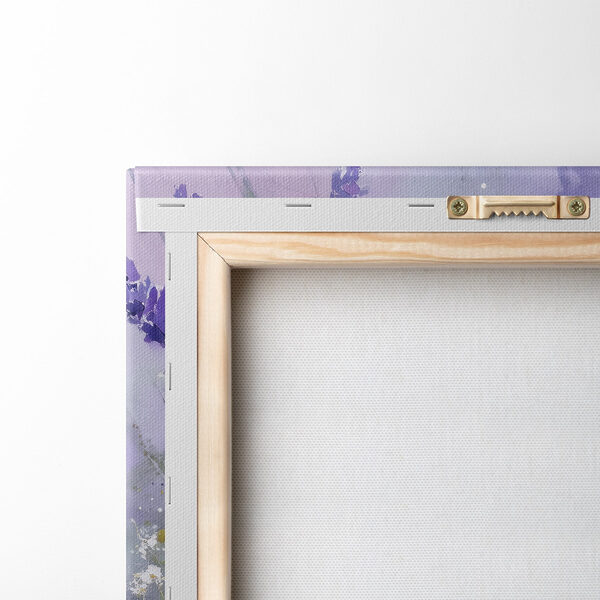 Painting of flowers in a purple background
