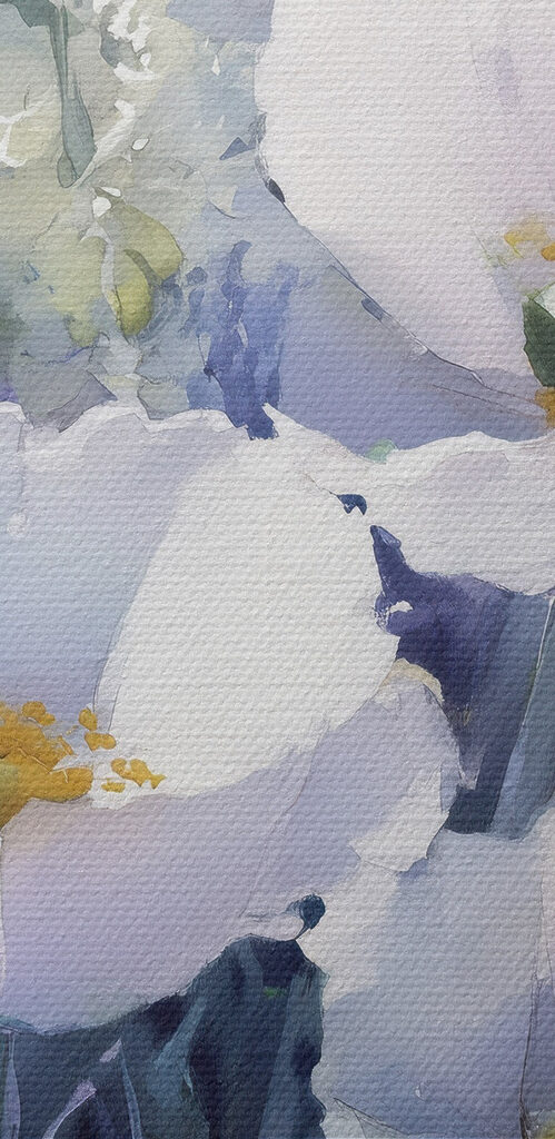 Painting of white flowers Painting of white flowers